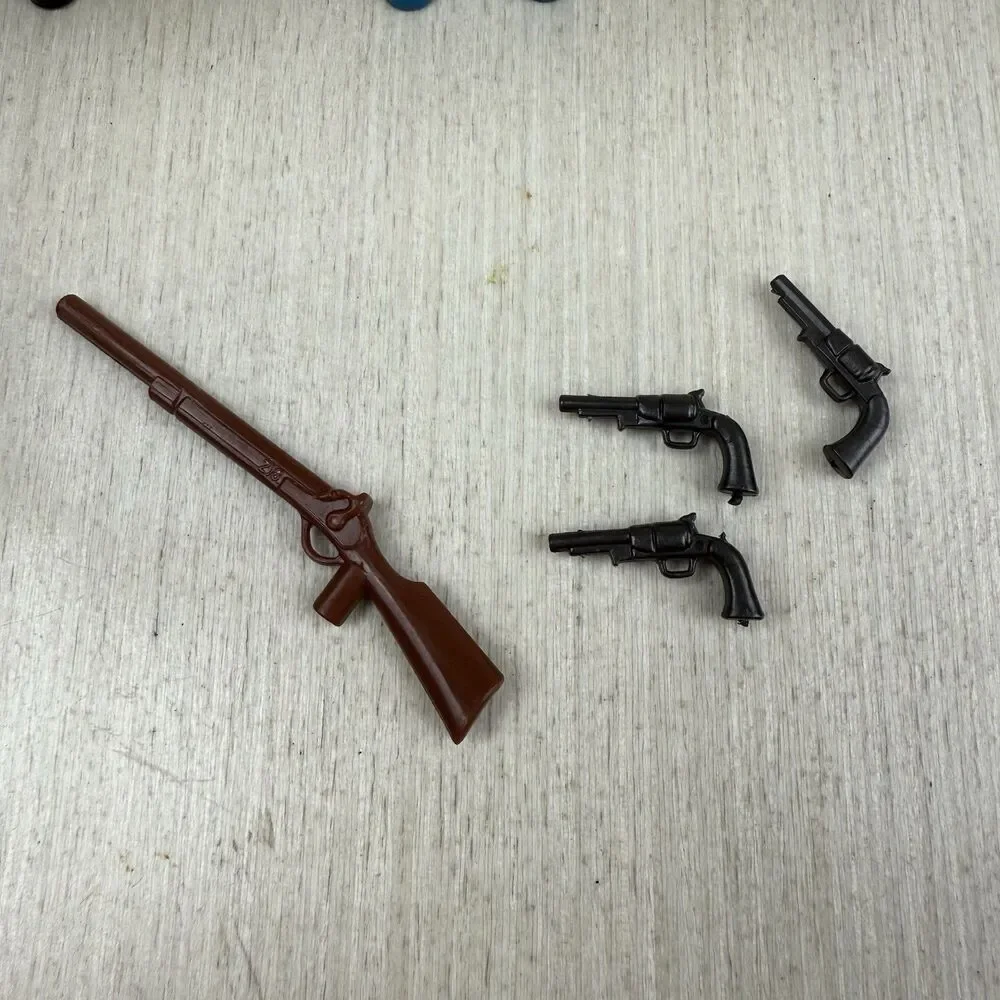 Vintage Playmobil 3304 Western Cowboys Horse Parts Lot Incomplete Set Guns Horse